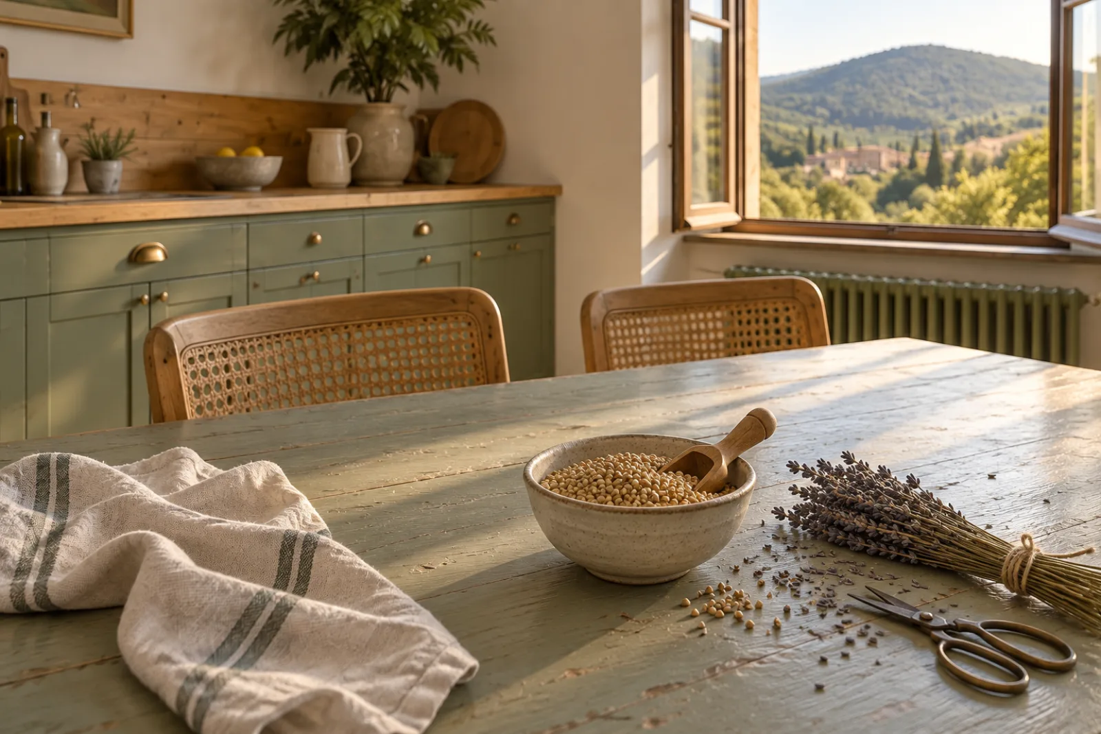 Misto per Biscotti al Grano Saraceno e Lavanda del Piemonte: gli ingredienti in cucina